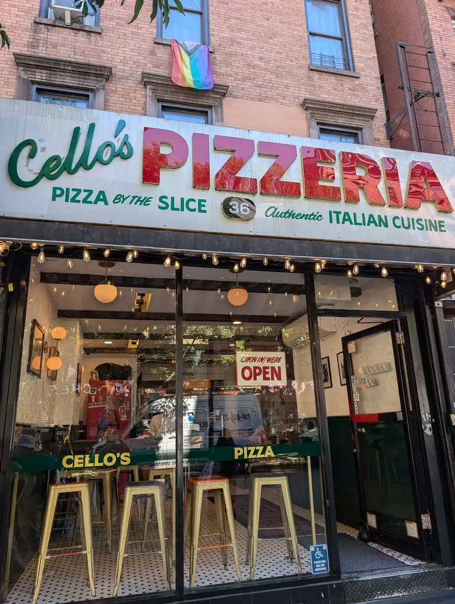 Cellos Pizzeria shop exterior
