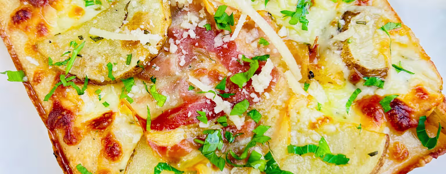Rosemary Potato Scamorza Pancetta slice