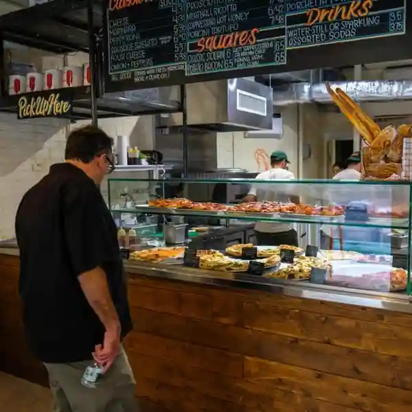 Slicehaus shop interior with booths